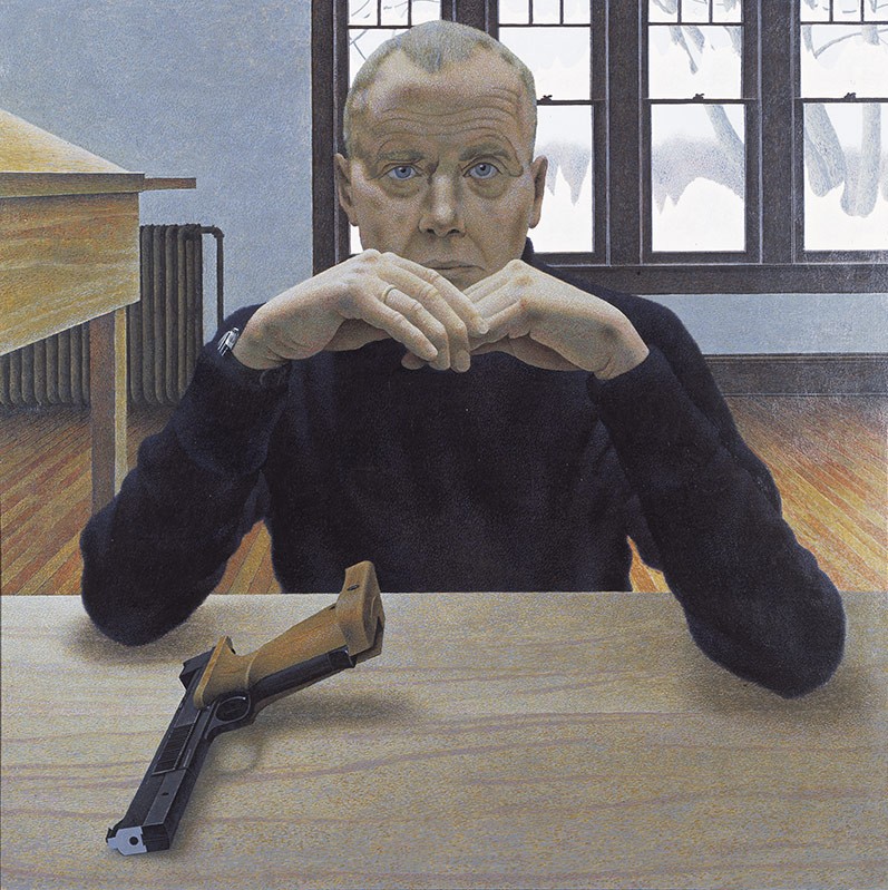 Target Pistol and Man